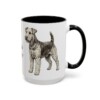 15oz Welsh Terrier Mug, Black, right side view