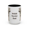 15oz Welsh Terrier Dog Dad Mug, Black, front view