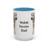 15oz Welsh Terrier Dog Dad Mug, Light Blue, front view