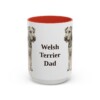 15oz Welsh Terrier Dog Dad Mug, Red, front view