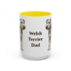 15oz Welsh Terrier Dog Dad Mug, Yellow, front view