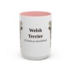 15oz Welsh Terrier Latin Mug, Pink, front view