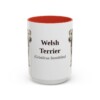 15oz Welsh Terrier Latin Mug, Red, front view