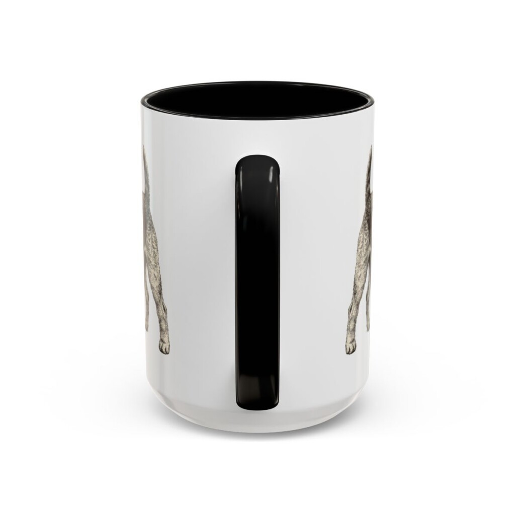 15oz Welsh Terrier Dog Mom Mug, Black, back view