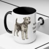 15oz Welsh Terrier Dog Mom Mug, Black, lifestyle photo