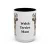 15oz Welsh Terrier Dog Mom Mug, Black, front view