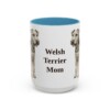 15oz Welsh Terrier Dog Mom Mug, Light Blue, front view