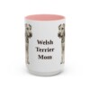 15oz Welsh Terrier Dog Mom Mug, Pink, front view