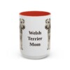 15oz Welsh Terrier Dog Mom Mug, Red, front view