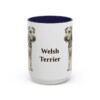 15oz Welsh Terrier Mug, Navy, front view