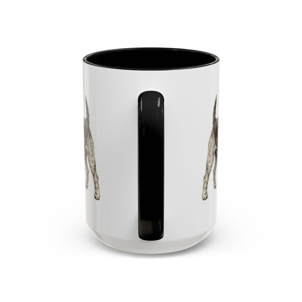 15oz Welsh Terrier Mug, Black, back view