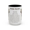 15oz Welsh Terrier Mug, Black, front view