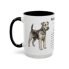 15oz Welsh Terrier Mug, Black, left side view