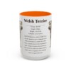 15oz Welsh Terrier Mug, Orange, front view