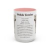 15oz Welsh Terrier Mug, Pink, front view