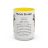 15oz Welsh Terrier Mug, Yellow, front view