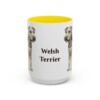 15oz Welsh Terrier Mug, Yellow, front view