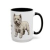 15oz West Highland White Terrier Mug, Black, right side view