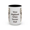 15oz West Highland White Terrier Dog Dad Mug, Black, front view