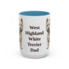 15oz West Highland White Terrier Dog Dad Mug, Light Blue, front view