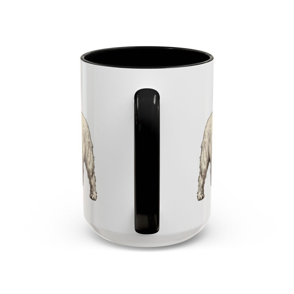 15oz Funny West Highland White Terrier Mug, Black, back view