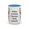 15oz Funny West Highland White Terrier Mug, Light Blue, front view