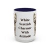 15oz Funny West Highland White Terrier Mug, Navy, front view