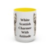 15oz Funny West Highland White Terrier Mug, Yellow, front view
