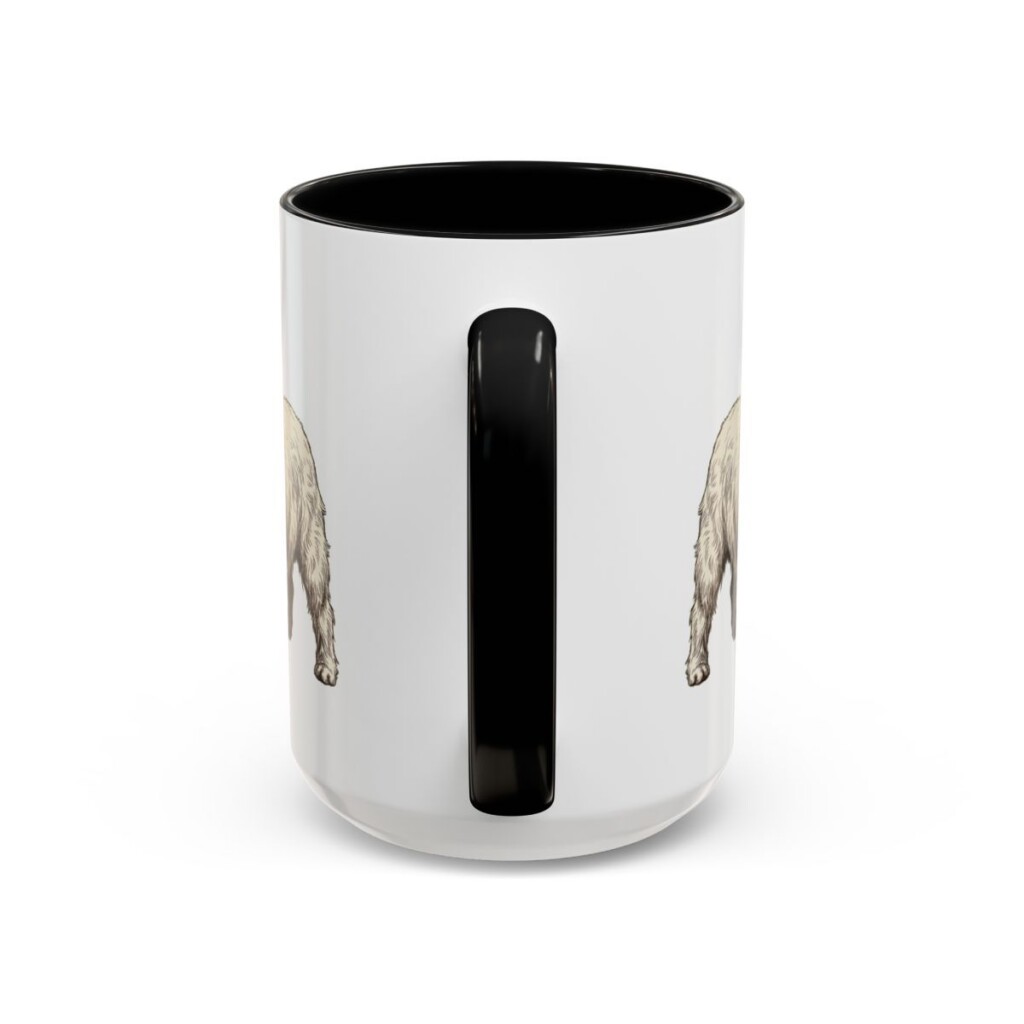 15oz West Highland White Terrier Latin Mug, Black, back view