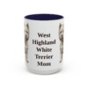 15oz-west-highland-white-terrier-mug-mom-navy 15oz West Highland White Terrier Dog Mom Mug, Navy, front view