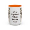 15oz-west-highland-white-terrier-mug-mom-orange 15oz West Highland White Terrier Dog Mom Mug, Orange, front view
