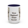 15oz West Highland White Terrier Mug, Navy, front view