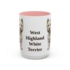 15oz West Highland White Terrier Mug, Pink, front view
