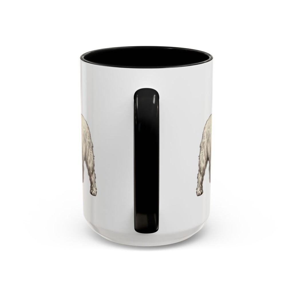 15oz West Highland White Terrier Mug, Black, back view
