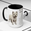 15oz West Highland White Terrier Mug, Black, lifestyle photo