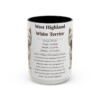 15oz West Highland White Terrier Mug, Black, front view
