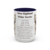 15oz West Highland White Terrier Mug, Navy, front view
