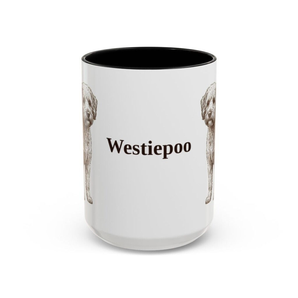 15oz-westiepoo-mug-black-front 15oz Westiepoo Mug, Black, front view