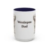 15oz Westiepoo Dog Dad Mug, Navy, front view