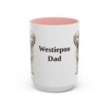15oz Westiepoo Dog Dad Mug, Pink, front view