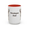 15oz Westiepoo Dog Dad Mug, Red, front view