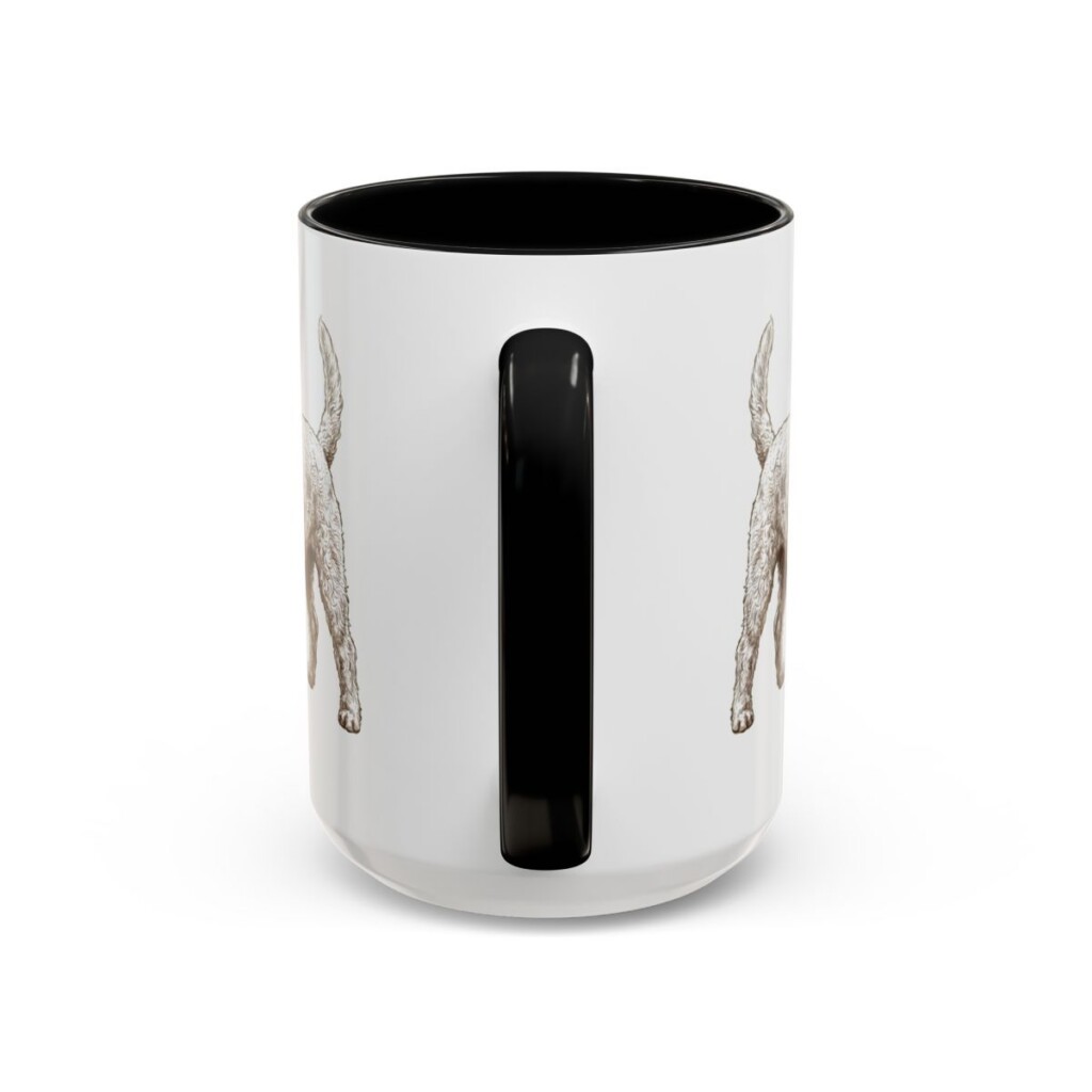 15oz Funny Westiepoo Mug, Black, back view