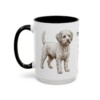 15oz Funny Westiepoo Mug, Black, left side view
