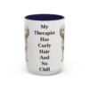 15oz Funny Westiepoo Mug, Navy, front view