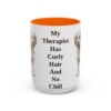 15oz Funny Westiepoo Mug, Orange, front view