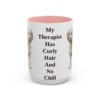 15oz Funny Westiepoo Mug, Pink, front view