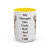 15oz Funny Westiepoo Mug, Yellow, front view