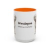 15oz Westiepoo Latin Mug, Orange, front view