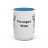 15oz Westiepoo Dog Mom Mug, Light Blue, front view