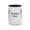 15oz Westiepoo Dog Mom Mug, Navy, front view